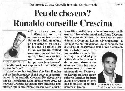 Publicité Ronaldo